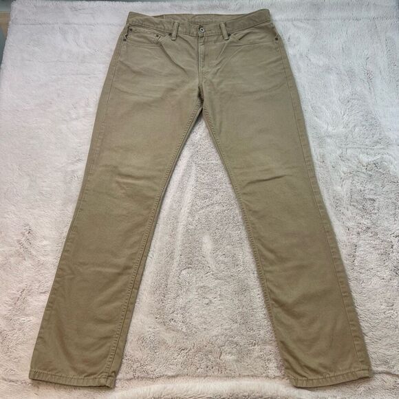Levis 511 Straight Stretch Tan Brown Denim Active Jeans Mens Size 36x34 Cotton - Picture 1 of 8